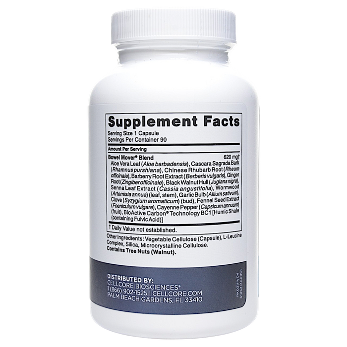 Bowel Mover 90 capsules Supplement Facts