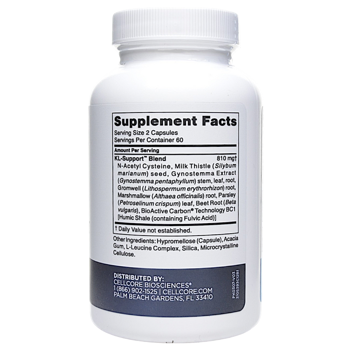 KL-Support 120 capsules Supplement Facts