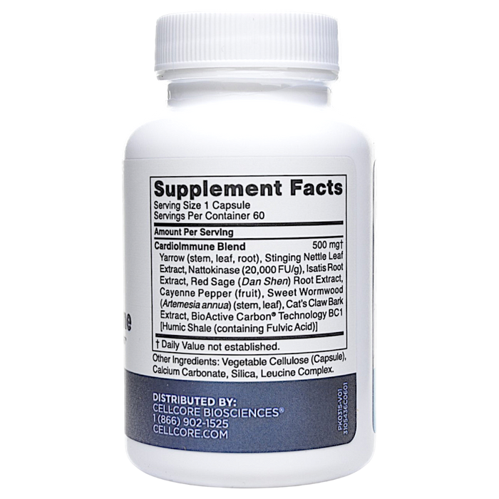 CardioImmune 60 capsules Supplement Facts
