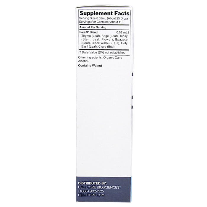 Para 3 2 oz Supplement Facts
