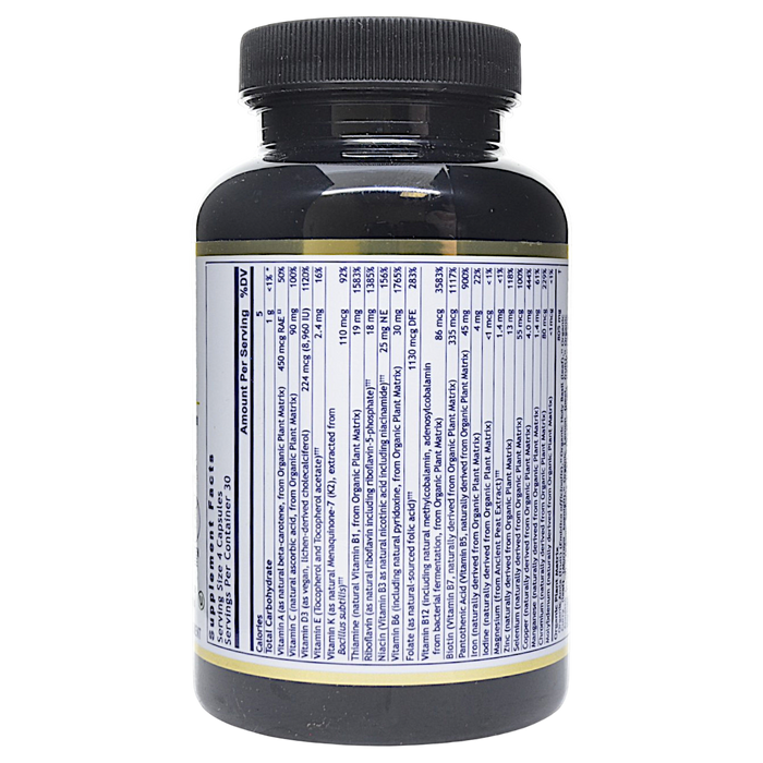 Premier Multi-Vitamin 120 vegcaps Supplement Facts