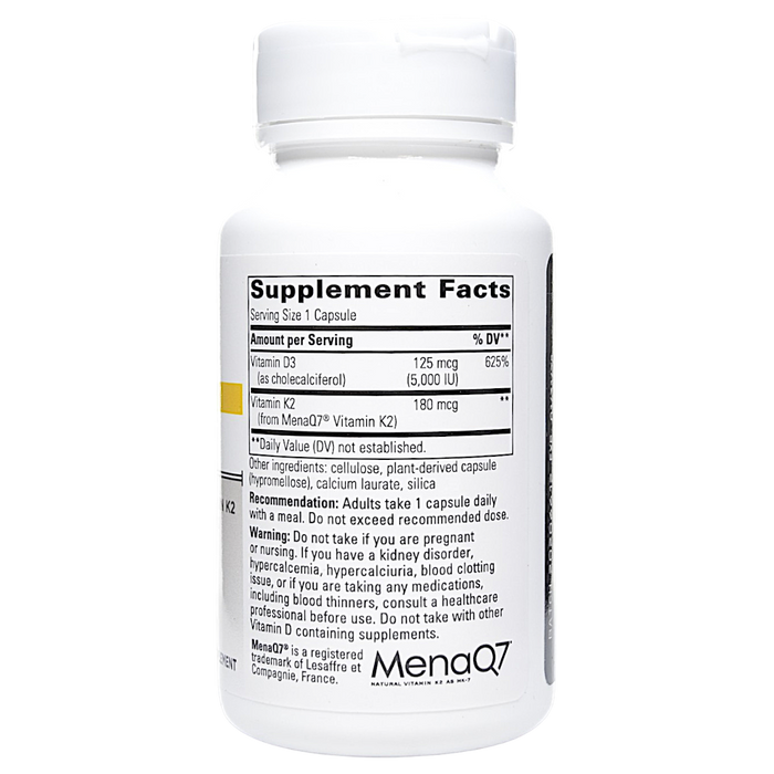 K2+D3 60 caps Supplement Facts
