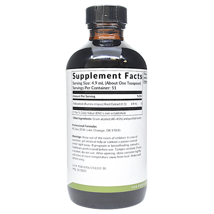 Yellowdock (Rumex crispus) 8.4 fl oz Supplement Facts