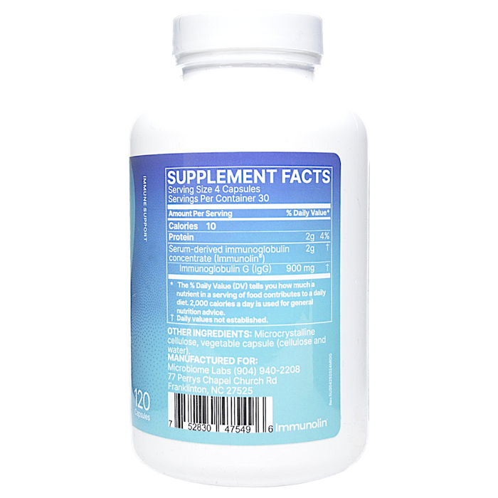Mega IgG2000 120 caps Supplement Facts