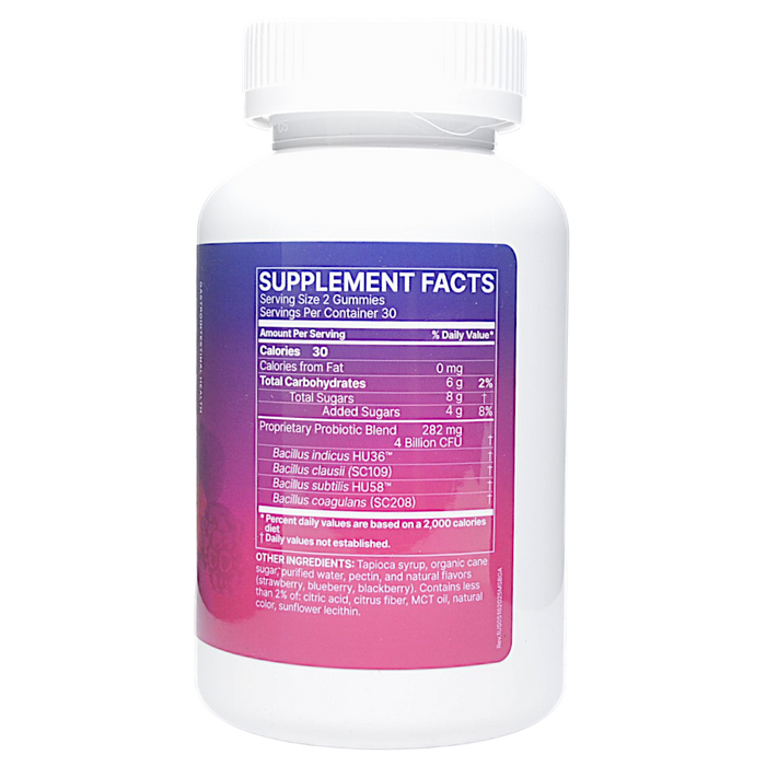 MegaSporeBiotic Gummies 60 ct Supplement Facts