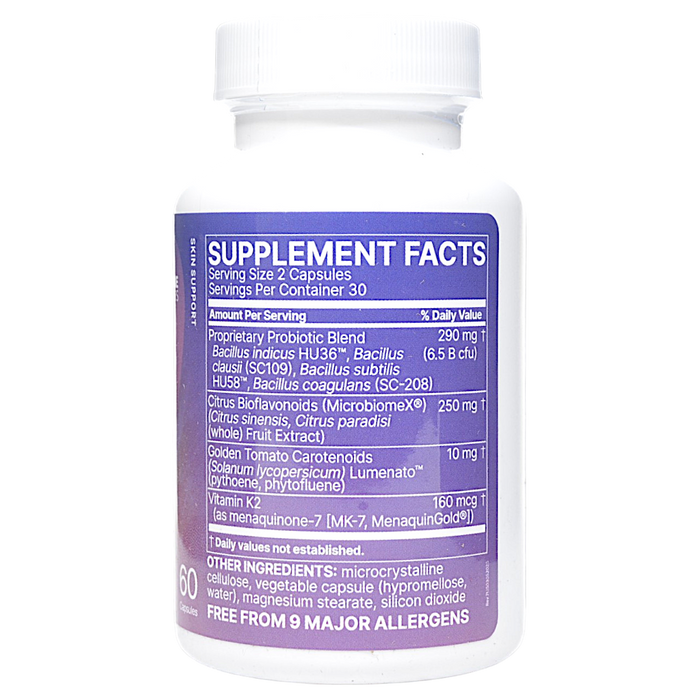 SereneSkin 60 caps Supplement Facts