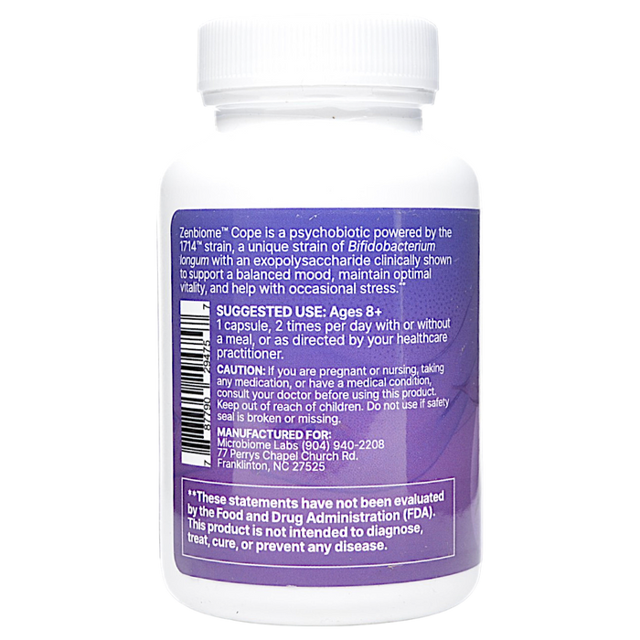 ZenBiome Cope 60 caps Suggested Use