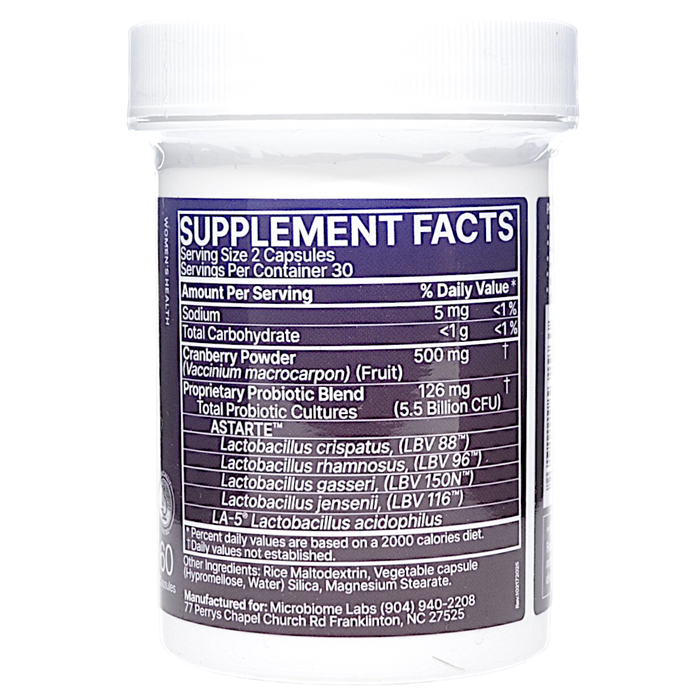 Vaginal Balance 60 caps Supplement Facts