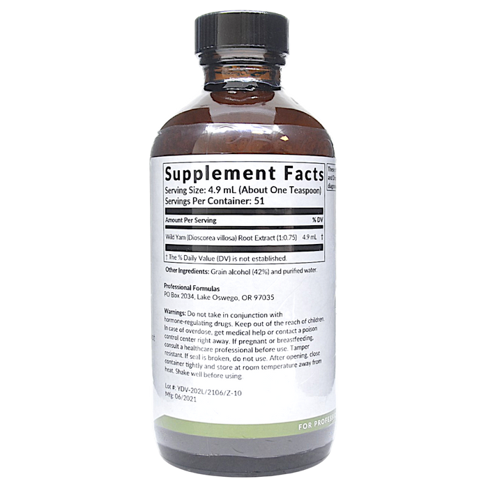 Wild Yam (Dioscorea villosa) 8.4 fl oz Supplement Facts