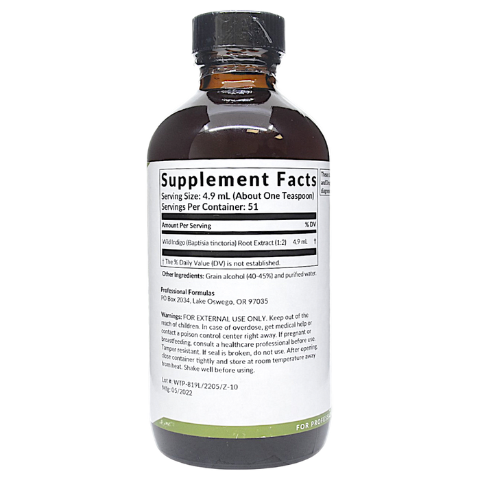 Wild Indigo (Baptisia tinctoria) 8.4 fl oz Supplement Facts