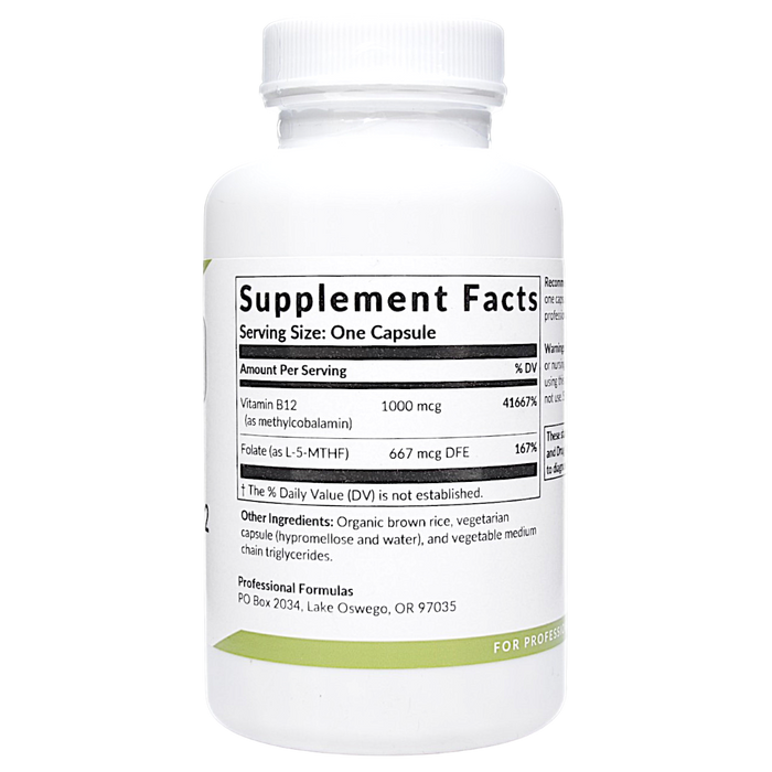 Vitamin B12 60 caps Supplement Facts