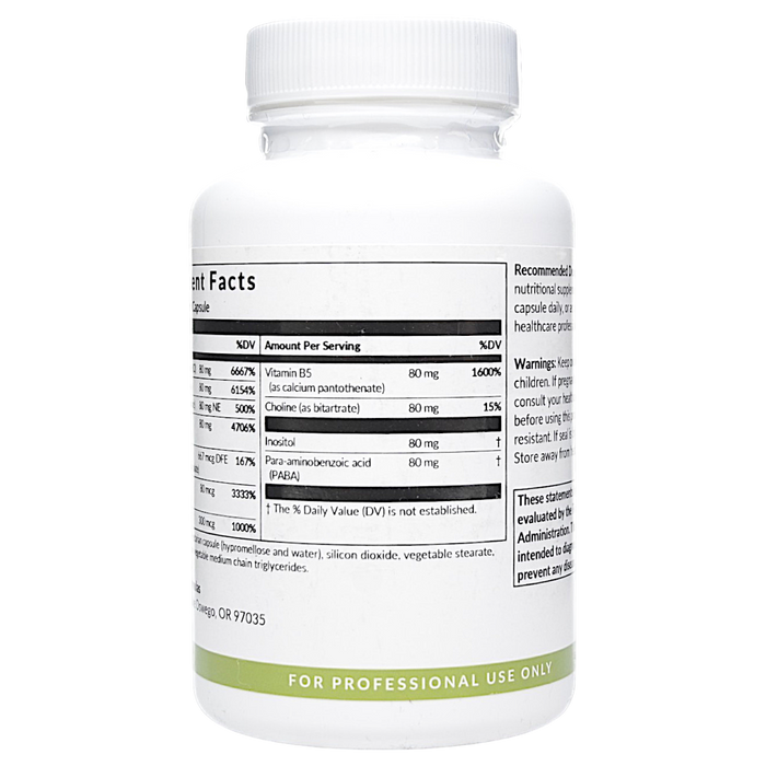 Vitamin B Complex 60 caps Supplement Facts