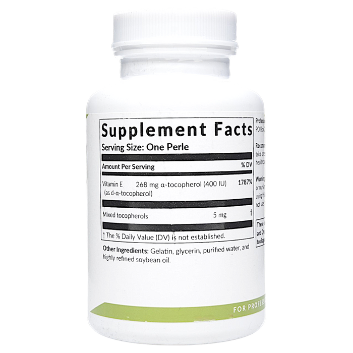 Vitamin E Emulsion 400 90 Perles Supplement Facts