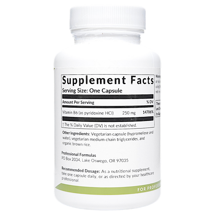 Vitamin B6 90 caps Supplement Facts