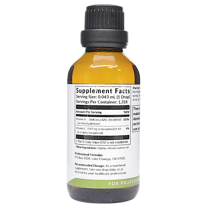 Vitamin A Mulsion 2 oz Supplement Facts