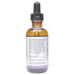 Bottle with active ingredients label on a white background