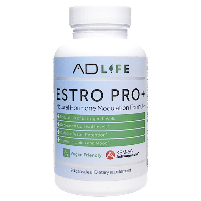 Bottle of Project AD's Estro Pro+ 90 capsules