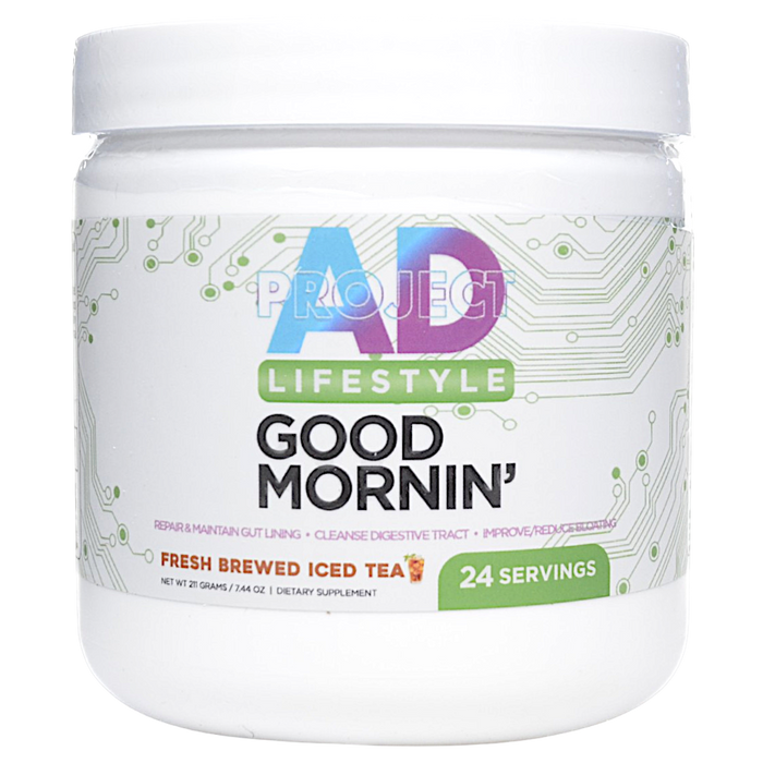 Bottle of Project AD's Good Mornin' 24 servings Fresh Brewed Iced Tea