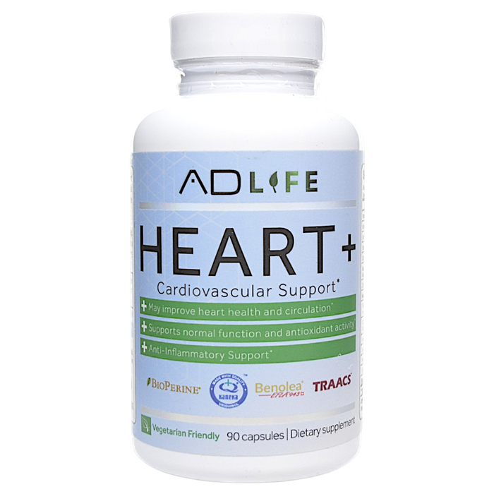 Bottle of Project AD's Heart+ 90 capsules