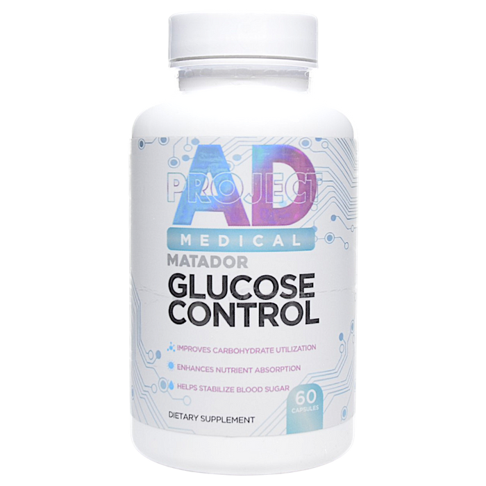Bottle of Project AD's Matador Glucose Control 60 capsules