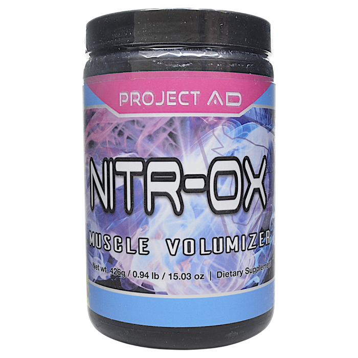 Canister of Project AD's Nitr-Ox 20 servings Citrus Berry