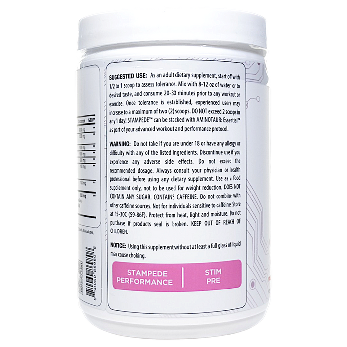 Project AD's Stampede 40/20 servings Fruit Frenzy Suggested Use