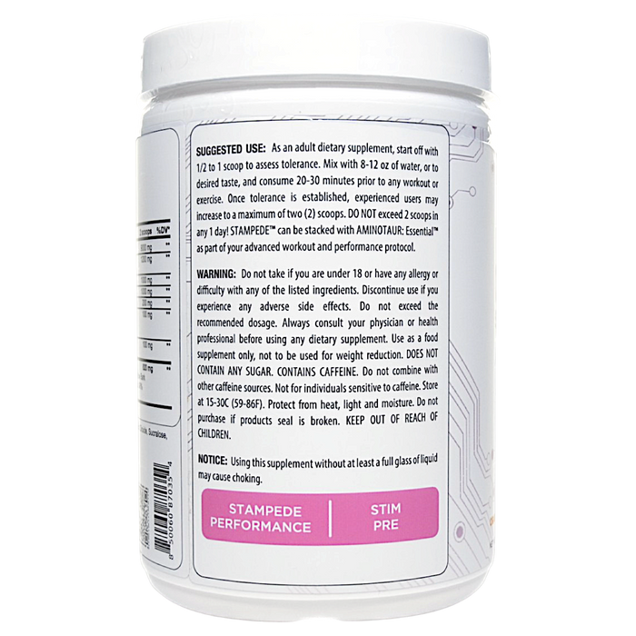 Project AD's Stampede 40/20 servings Orange Burst Suggested Use