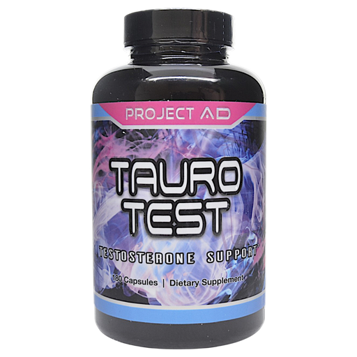 Bottle of Project AD's Tauro Test 180 capsules