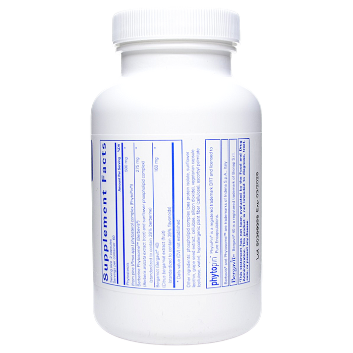 Pure Encapsulations' CholestePure Plus 120 caps Supplement Facts