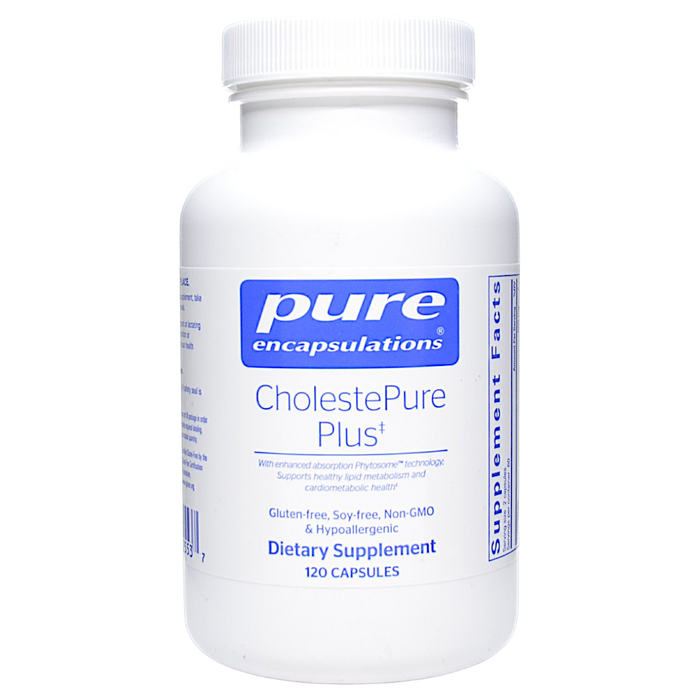 Bottle of Pure Encapsulations' CholestePure Plus 120 caps