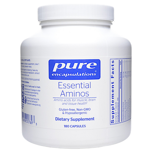 Bottle of Pure Encapsulations' Essential Aminos 180 capsules