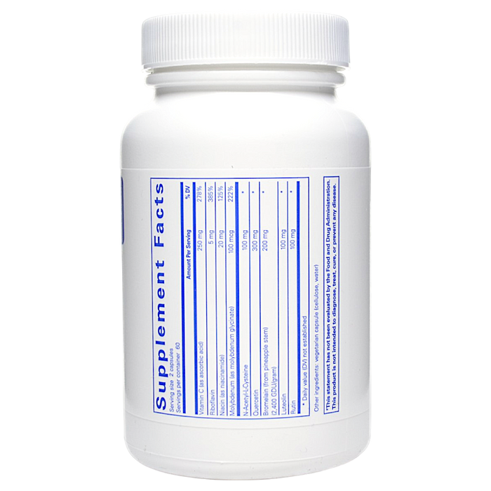 Pure Encapsulations' Hist Reset 120 capsules Supplement Facts