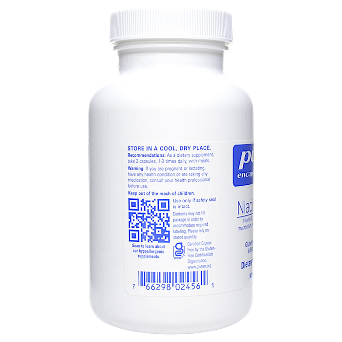 Pure Encapsulations' Niacinamide 90 caps Suggested Use