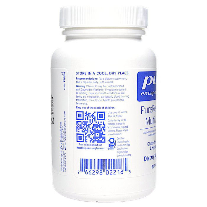 Pure Encapsulations' PureResponse Multivitamin 60 capsules Suggested Use