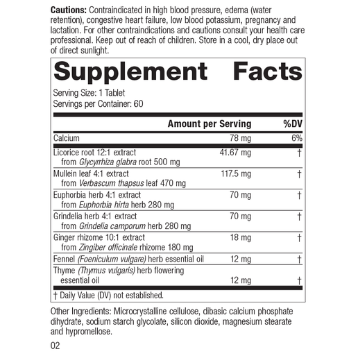 supplement fact label