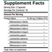 midge Sensitive Probiotic supplement bottle, clean-label gut health formula - Supplement Facts