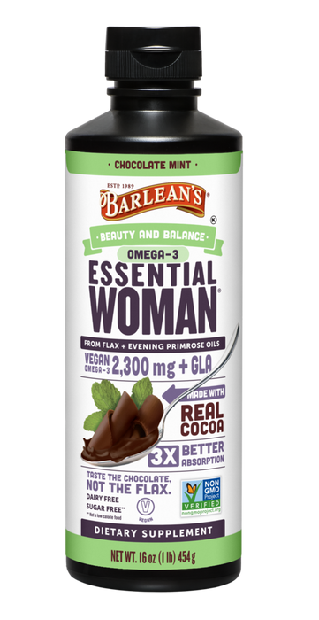 Seriously Delicious Chocolate Mint Essential Woman 16 oz by Barlean's Organic Oils