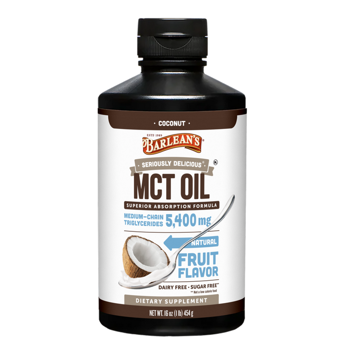 Seriously Delicious MCT Coconut 16 oz by Barlean's Organic Oils