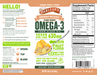 Seriously Delicious Omega-3 from Algae Oil, Ginger Peach 16 oz by Barlean's Organic Oils recommendations and supplement facts  label