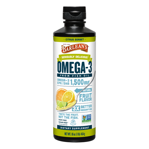 Seriously Delicious Omega-3 from Fish Oil 16 oz by Barlean's Organic Oils Citrus Sorbet 