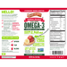 Seriously Delicious Omega-3 from Fish Oil 16 oz by Barlean's Organic Oils strawberry banana smoothie supplement facts label