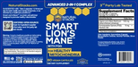Smart Lion's Mane 60 Capsules by Natural Stacks supplement facts label and recommendations label