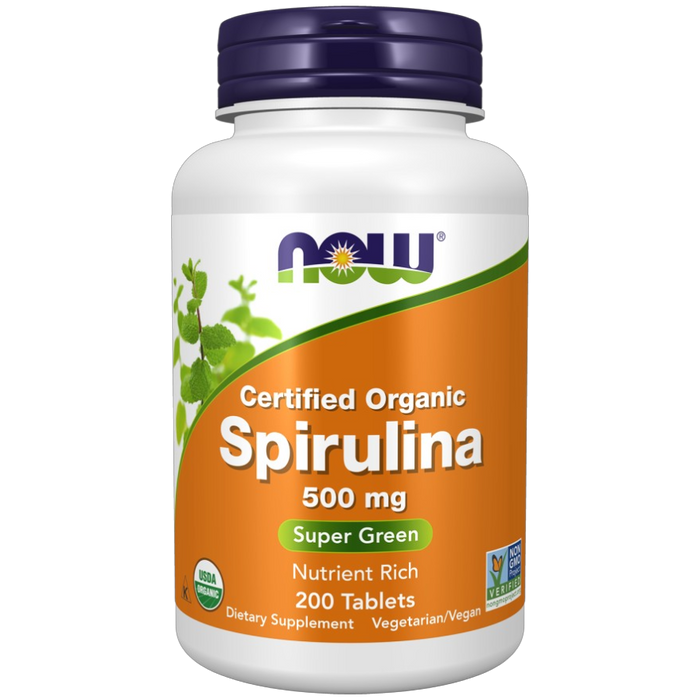 NOW, Spirulina 500 mg 200 tabs