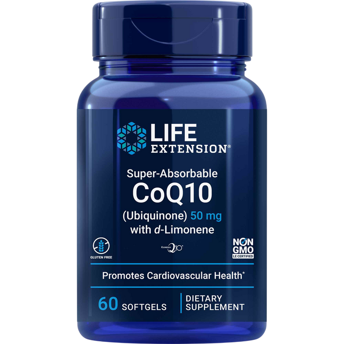 Super-Absorbable CoQ10 50mg 60 Softgels by Life Extension