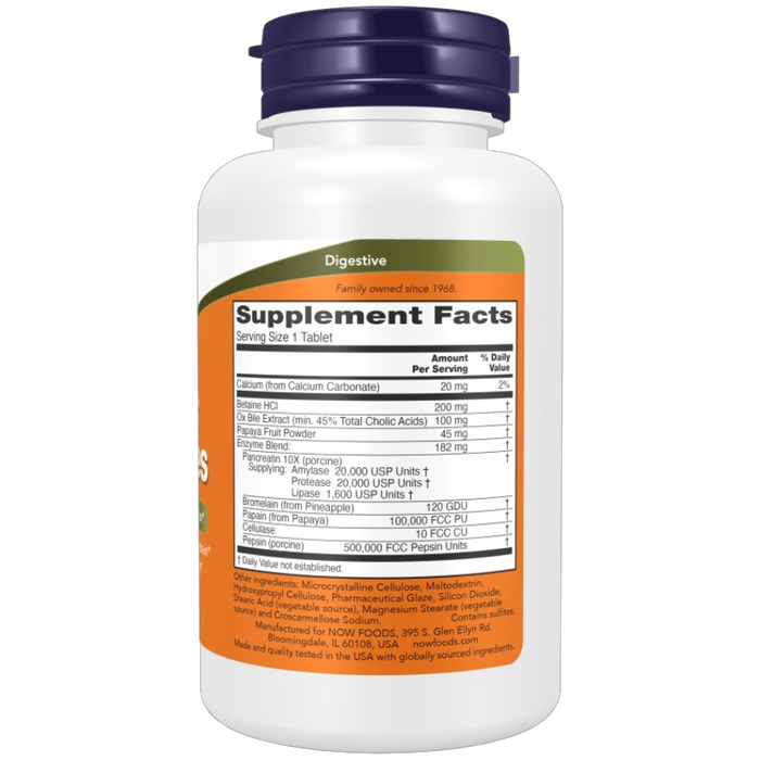 NOW, Super Enzymes label