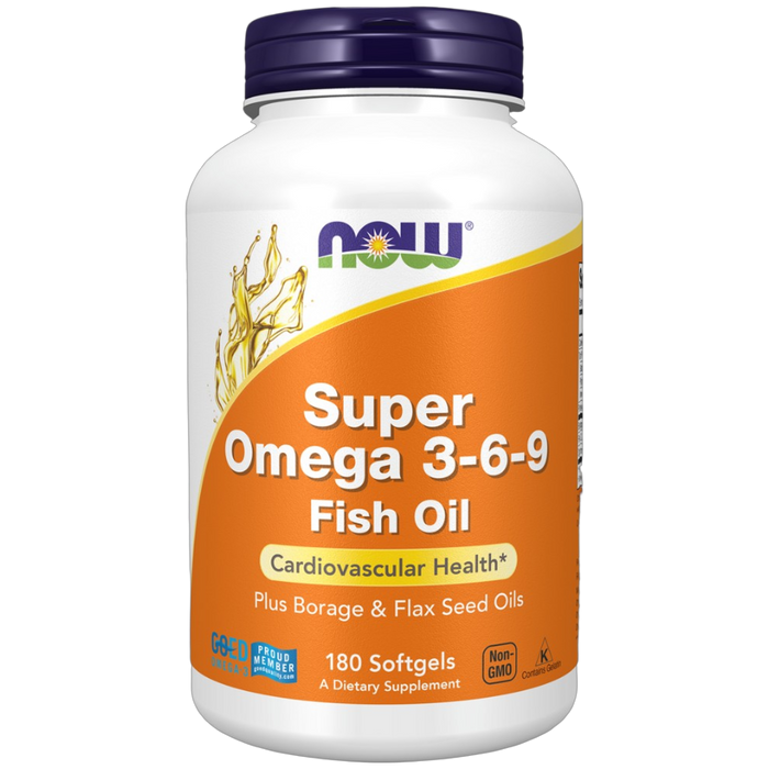 NOW, Super Omega 3-6-9 1200 mg 180 softgels