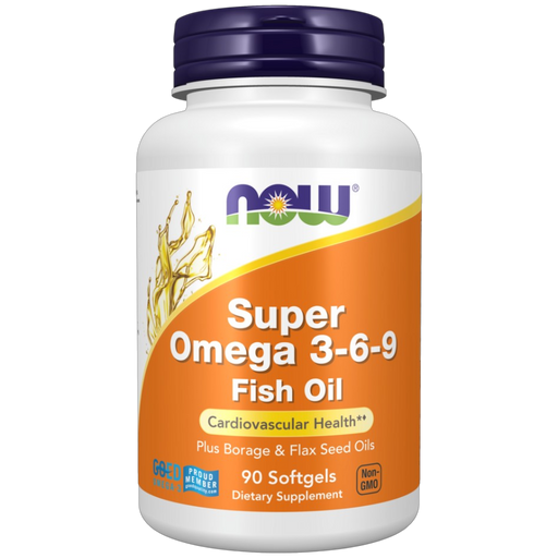 NOW, Super Omega 3-6-9 1200 mg 90 softgels