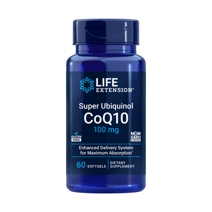 Super Ubiquinol CoQ10 100mg 60 Softgels by Life Extension