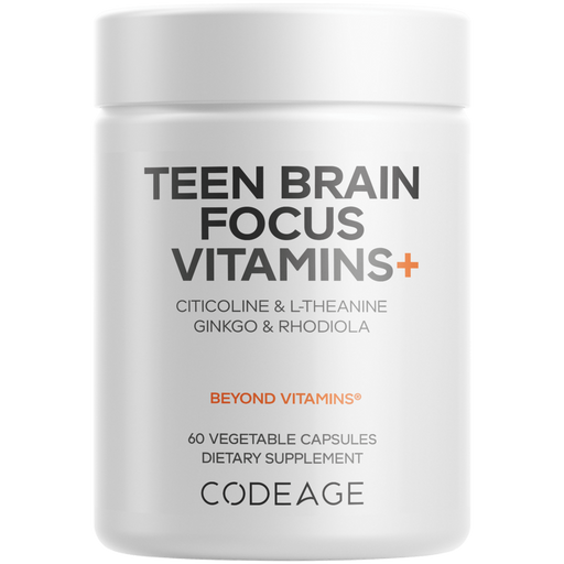 Teen Brain Focus Vitamins+ 60 Capsules by CodeAge