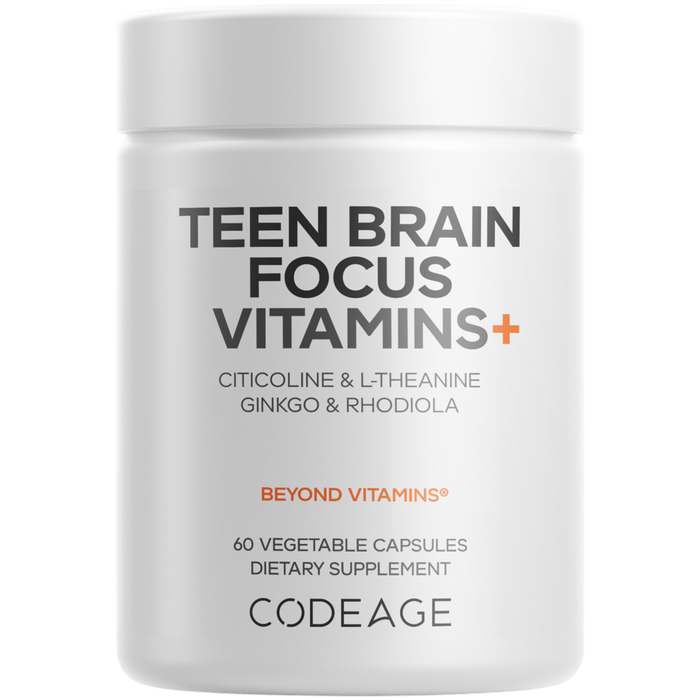 Teen Brain Focus Vitamins+ 60 Capsules by CodeAge